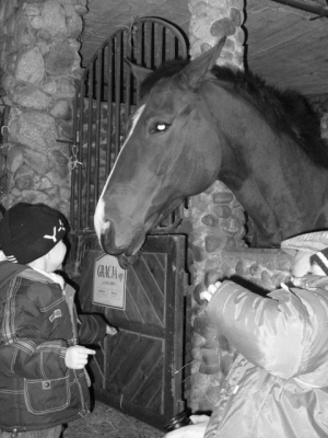 Na konikach oczami dzieci czarno-białe